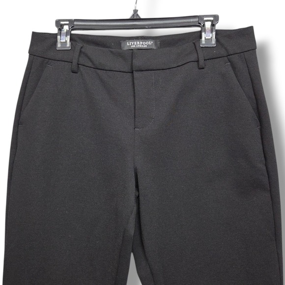 Liverpool Kelsey Ankle Trouser Womens 10 Petite RIP TEAR‎ Black Mid Rise Cropped - Picture 2 of 11